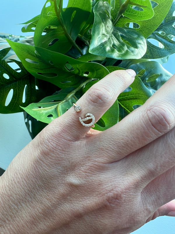 Diamond Initial Ring