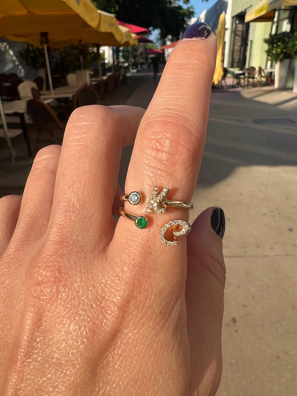 Diamond Initial Ring