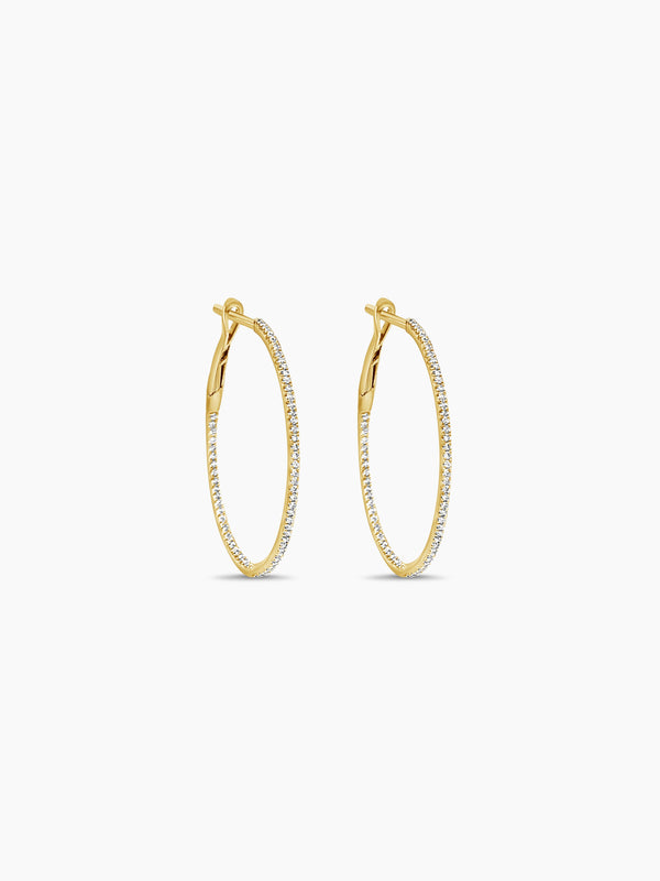 Dreamy Medium Diamond Hoops