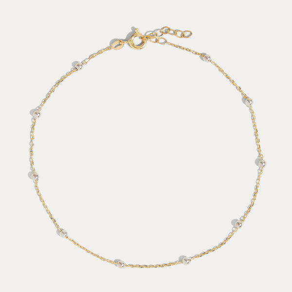 Two Tone Ball Anklet