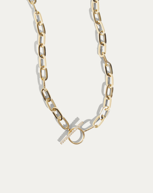 Diamond Bar Toggle Necklace