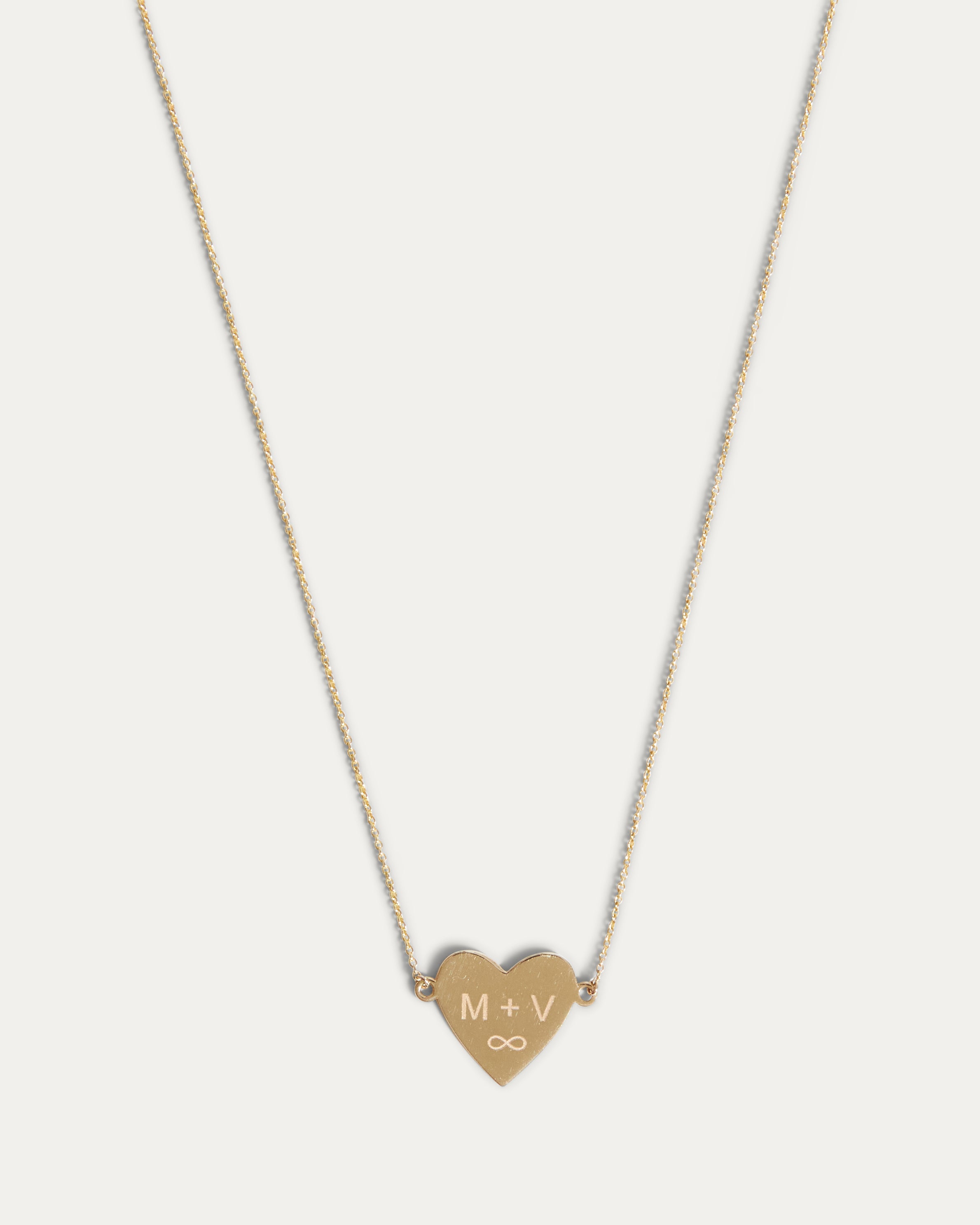 Salve 'Love You More' Heart Charm Gold Multi-Layered Necklace | Statem