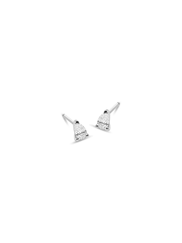 Mini Pear Shape Diamond Stud(s)