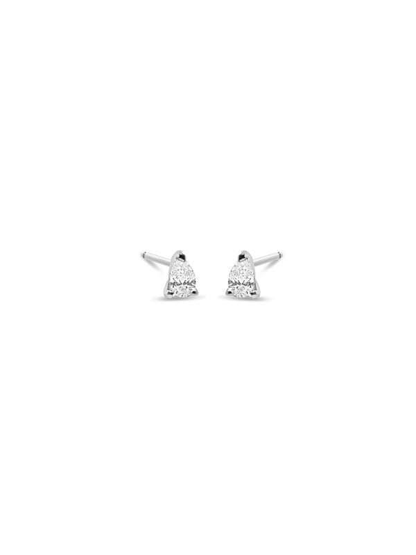 Mini Pear Shape Diamond Stud(s)