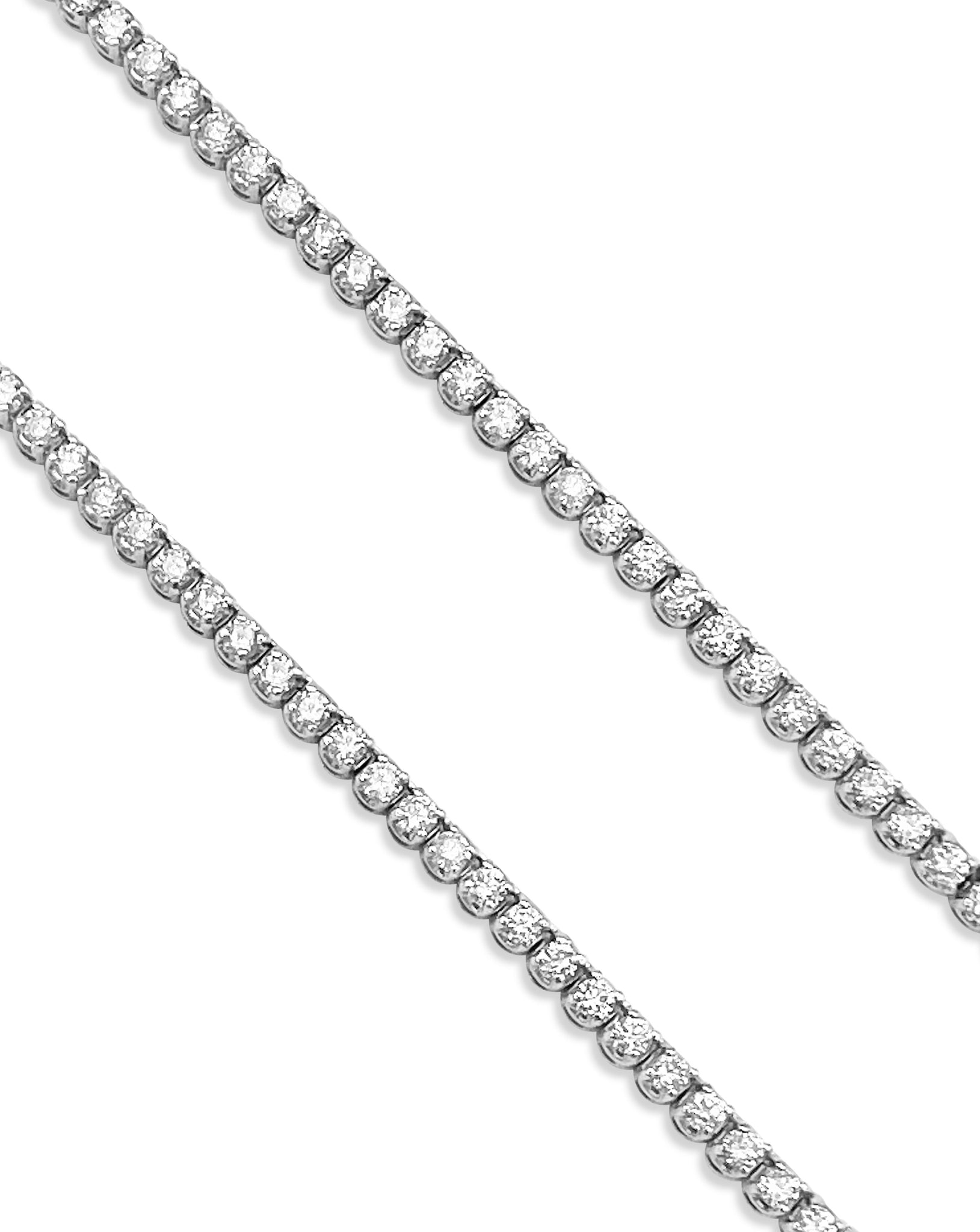 Rounded Setting Tennis Necklace