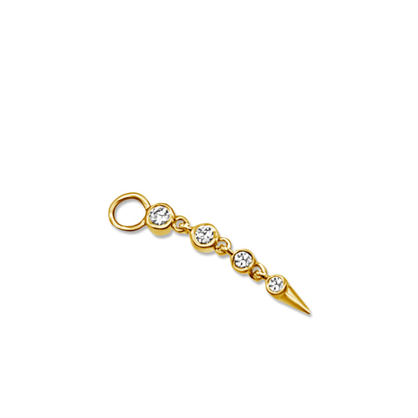 4 Bezeled Diamond Charm For Earring