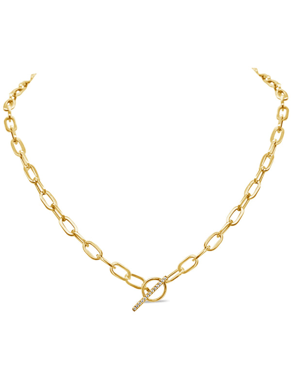 Diamond Bar Toggle Necklace