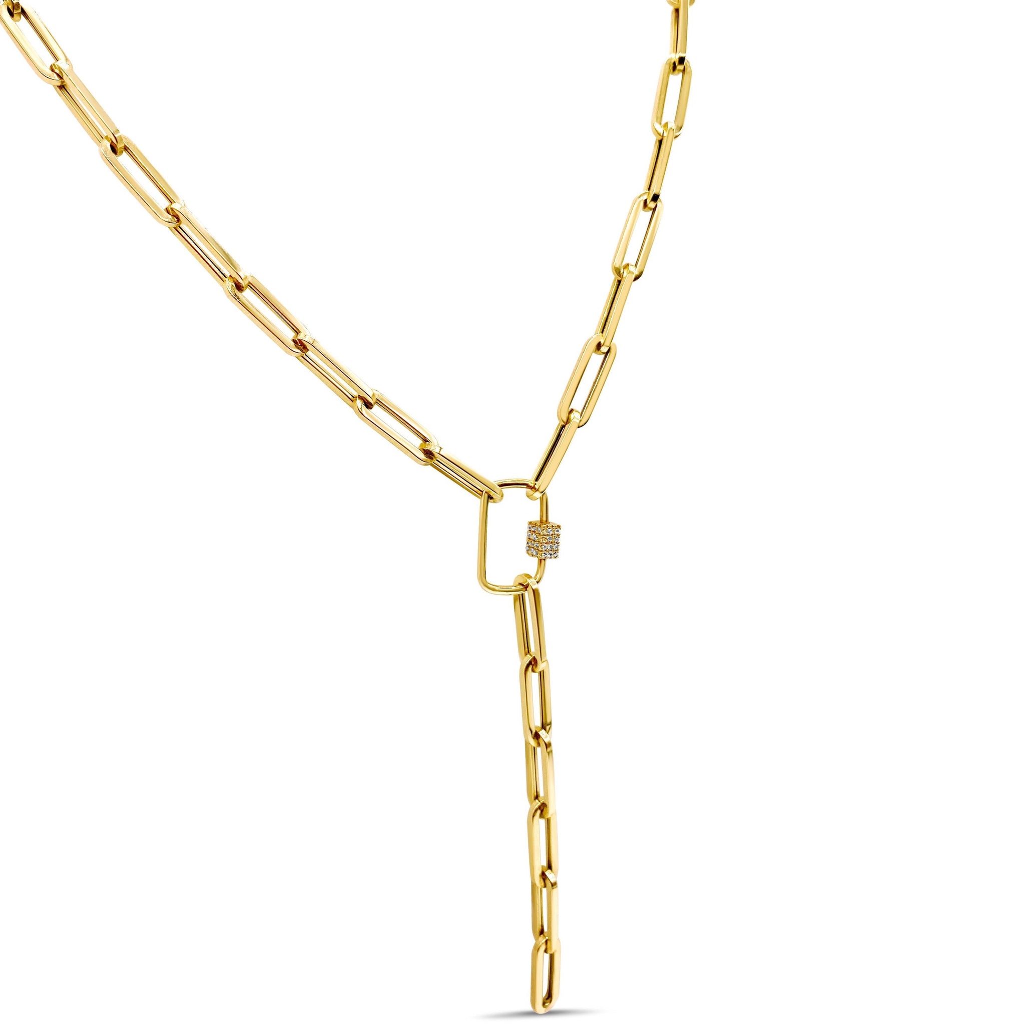 KC Lariat Boyfriend Chain (Paper Clip Lariat)