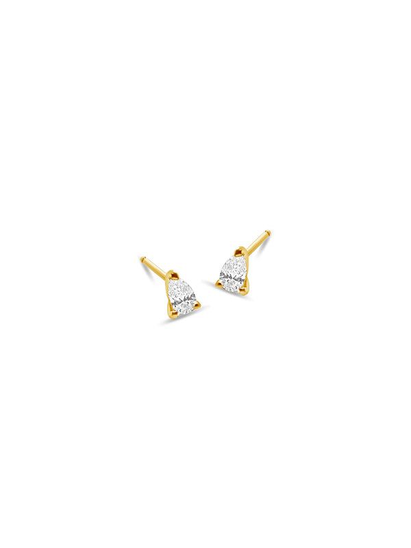 Mini Pear Shape Diamond Stud(s)