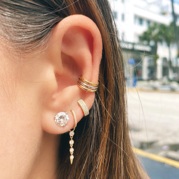 4 Bezeled Diamond Charm For Earring