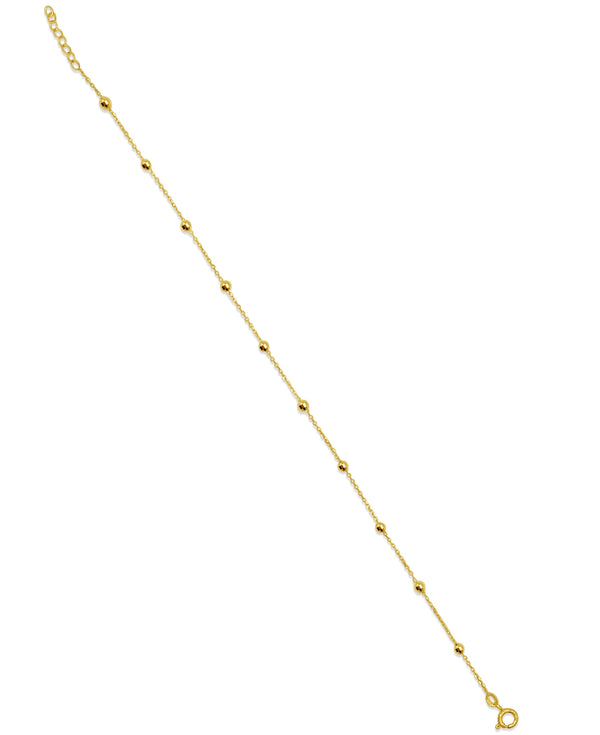 Diamond Cut Ball Anklet