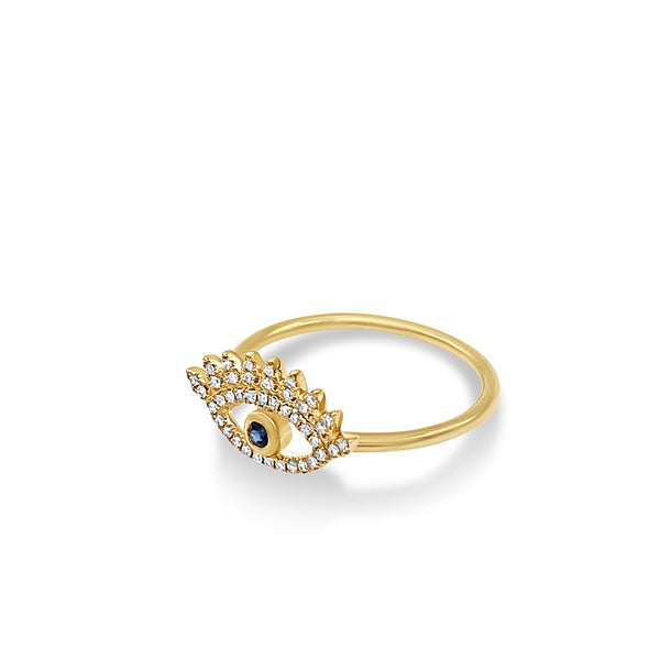 Pave Diamond Evil Eye Ring